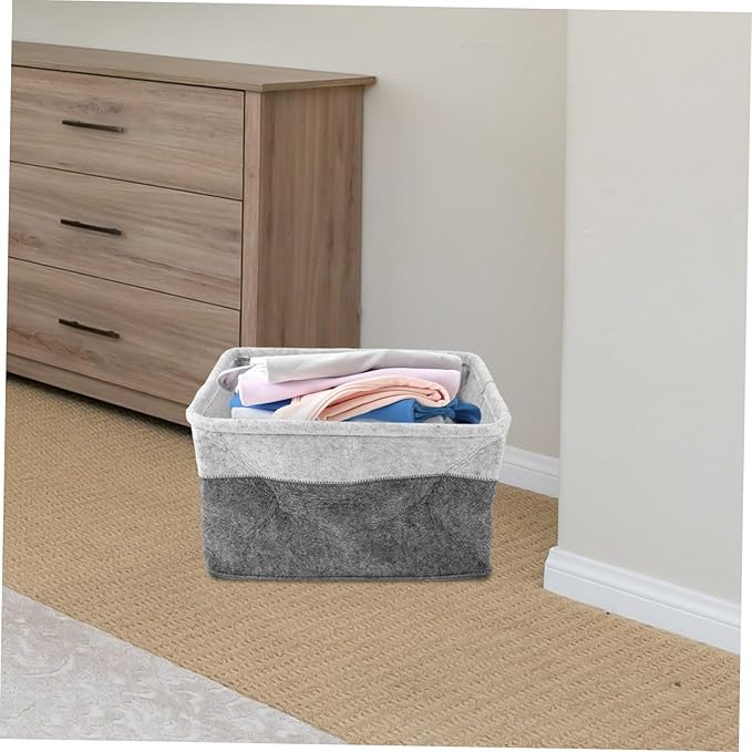 Laundry Hamper Capacity Decorative Storage Basket for Clothes Multi Functional Felt Woven Organizer for Home and Travel Essentials