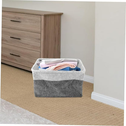 Laundry Hamper Capacity Decorative Storage Basket for Clothes Multi Functional Felt Woven Organizer for Home and Travel Essentials