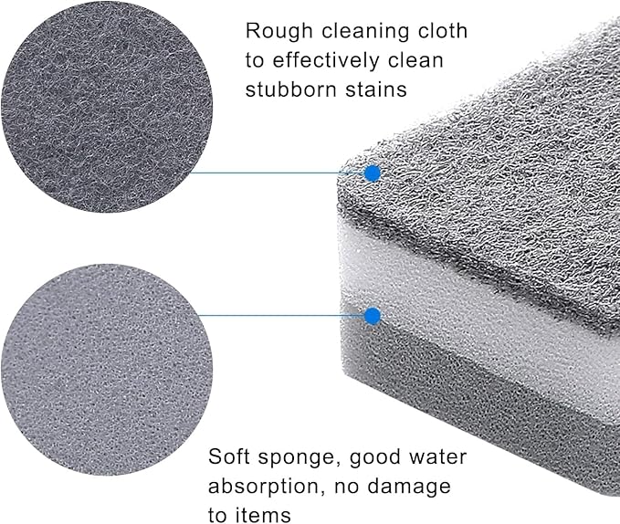 Individually Wrapped Sponges Kitchen Dishwashing Sponge Bulk, Non Scratch Dishes Scouring Pad Dishcloth, Odor-Free Sponge Wipes for Household Cleaning Dishes Travel Apartments - Grey (5000 Pack)