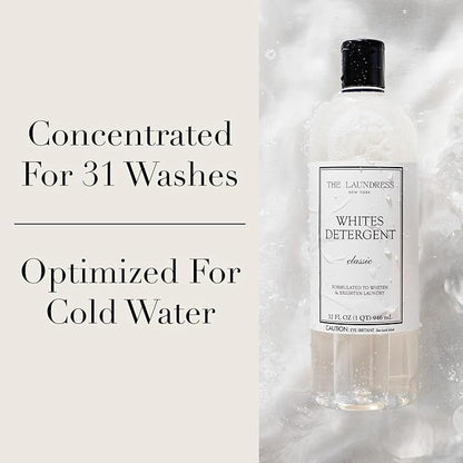 The Laundress Whites Detergent, Concentrated Laundry Detergent Liquid, Whiten & Brighten Clothes, Tough on Stains, Classic Scent, 32 oz. (Pack of 2)