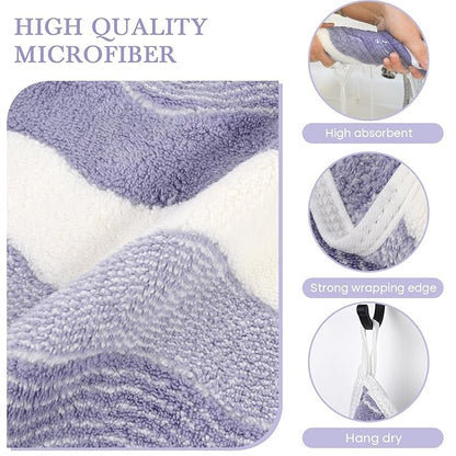 SINLAND Absorbent Coral Velvet Washcloth Ultra Soft Microfiber Face Towels 12 x 12 inch Multi-Purpose Face Cloths for Household and Sport