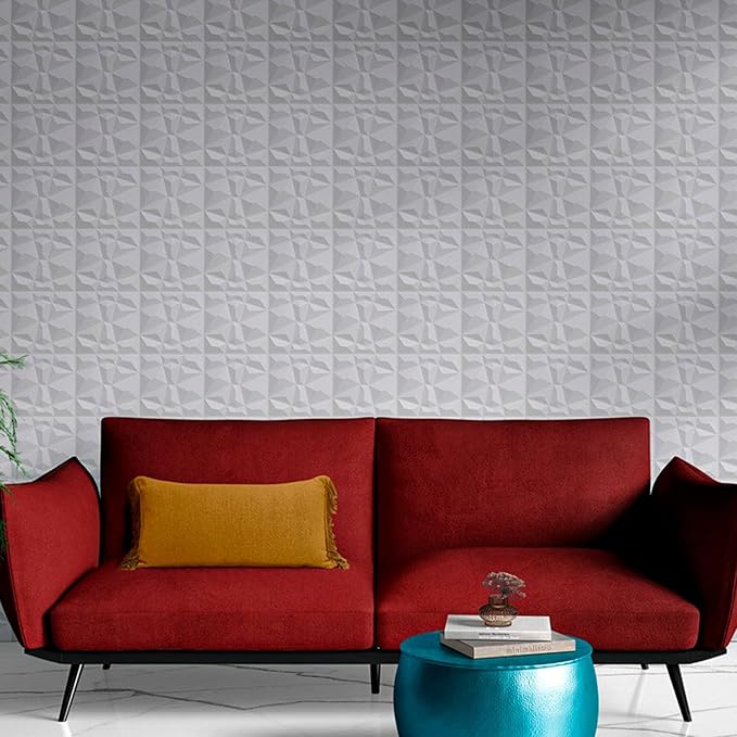 Decorative 3D PVC Wall Panels - Peel & Stick, Waterproof, Lightweight - Perfect for Accent Walls & DIY Projects - 9.8x9.8 Inches (33-Pack)