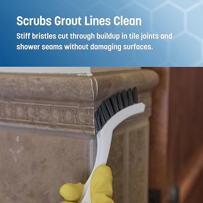 SPARTA Flo-Pac Grout Brush Crevice Brush, Detail Brush, Nylon, 8 Inches, White