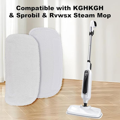 GreeSuit Microfiber Steam Mop Pads Compatible with Rvwsx & KGHKGH & Sprobil Steam Mop, Washable & Reusable Microfiber Steam Mop Cloth for All Types of Surfaces