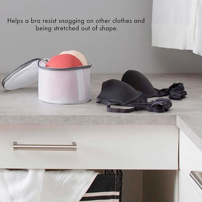 Laundry 360 2 Pack Bra Wash Bag | Laundry | Washing and Drying | Holds 4 Full Size Bras | Panties | Socks| Micro Mesh Fabric