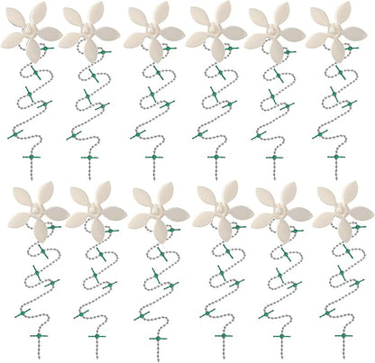 DrainWig Shower Drain Hair Catcher – Disposable Bathroom Hair Trap, Easy to Install in Shower Drain Cover, Helps Prevent Clogs – As Seen on Shark Tank – White Flower (12-Pack)