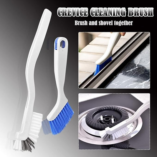 Scrub Brush Set of 2 PCS, 2024 New Cleaning Shower Scrubber with Durable Bristles, Grout Cleaner Brush, Scrub Brushes for Cleaning Bathroom, Shower, Tile, Kitchen, Floor, Bathtub