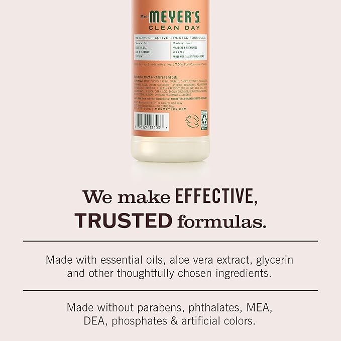 MRS. MEYER'S CLEAN DAY Liquid Dish Soap, Geranium, 16 Fl. Oz