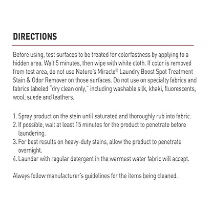 Nature’s Miracle Laundry Boost Spot Treatment Stain and Odor Remover, 32 Oz., Laundry Pre-Wash Stain and Odor Remover