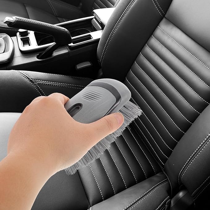 Car Interior Cleaning Brush Small Scrub Brush for Cleaning Carpets for Car Upholstery and Home Use