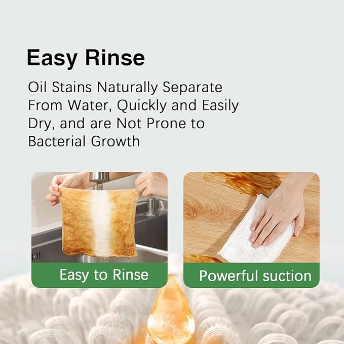 Bamboo Fiber Dish Cloths for Kitchen, Reusable Dish Towels,Double Layered, Super Absorbent, for Cleaning, Washing, and Drying Multipurpose Cleaning Rags for Home Pack of 10