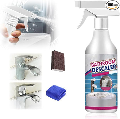 Bathroom Descaler Foam Cleaner Spray, 2026 New Upgraded Multipurpose Stubborn Stains Cleaner, All Purpose Rinse Cleaning Foam, Powerful Descaling Cleaning Agent for Kitchen Bath Glass (1)