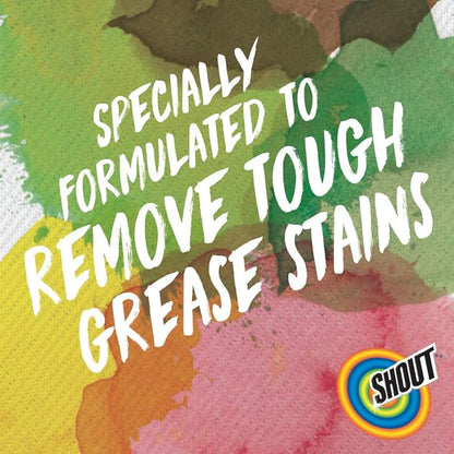 Shout Advanced Stain Remover, Foaming | Grease and Oil | 18 oz | Pack of 2