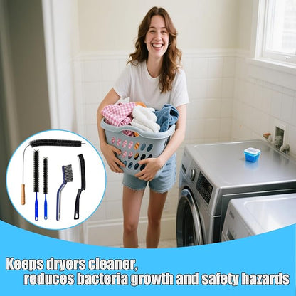 7 Pack Dryer Vent Cleaner Kit,Flexible Dryer Lint Brush Vent Cleaner，Dryer Cleaning Brush Vent Cleaner, Refrigerator Coil Cleaning Brush Clothes Trap Duct Remover, Household Cleaning Tools