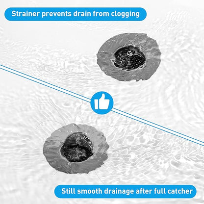 2PCS Bathroom Sink Drain Strainers, 1" Small Conical Premium Stainless Steel Porous Hair Catcher, Drainer Filter, Fit for 1.20"-1.60", Depth Than 1.60" Drain Hole