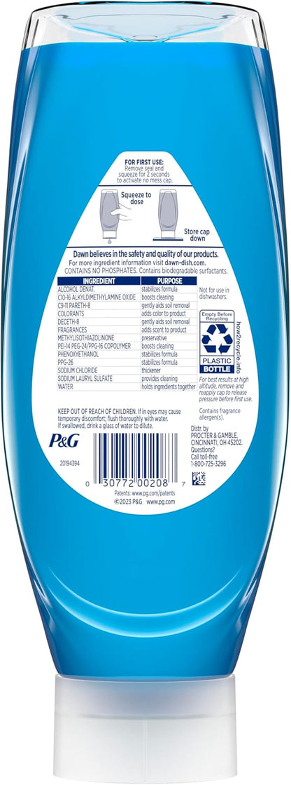 Dawn Ultra EZ-Squeeze Dish Soap, Dishwashing Liquid, Original, 3x22oz