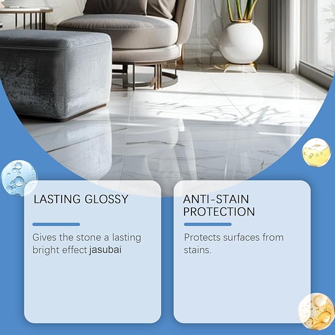 Stone Brighten Plating Agent - Marble, Quartz, Granite Cleaner & Polish, Nano Coating for Stain Removal & Surface Brightening (1Pcs)