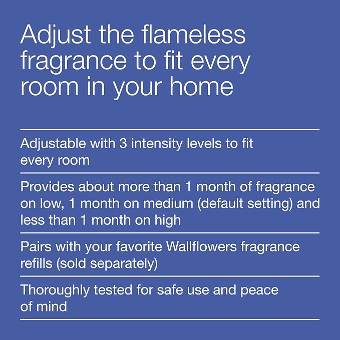 Bath & Body Works Wallflowers Fragrance Plug, White Scent Control, Plug-In Air Freshener Device with 3 Intensity Levels for Bedrooms, Bathrooms & Living Spaces - 2 Pack
