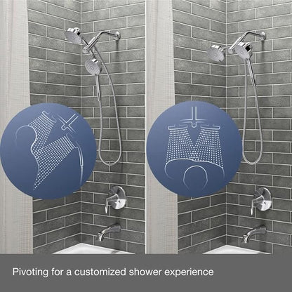 KOHLER 23218-BN Awaken 2-in-1 Multifunction Shower Combo Kit, Rotating Showerhead and Handshower Set, 2.5 GPM, Vibrant Brushed Nickel