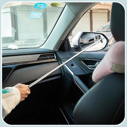 3 PCS Side Mirror Squeegee,Car Mirror Squeegee,Retractable Car Rearview Mirror Wiper,Portable Car Cleaning Tool for Rainy Foggy Weather,Universal Car Accessories(Black/Pink/Green)