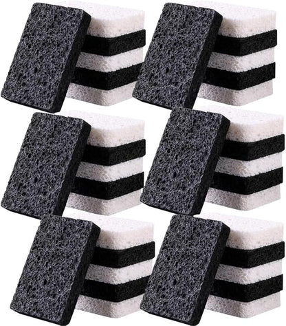 36 - Pack Non-Scratch Scrub Sponges - Sponges for Dishes and Washing Dishes, Cleaning Sponges for Kitchen Home and More（Black&White）
