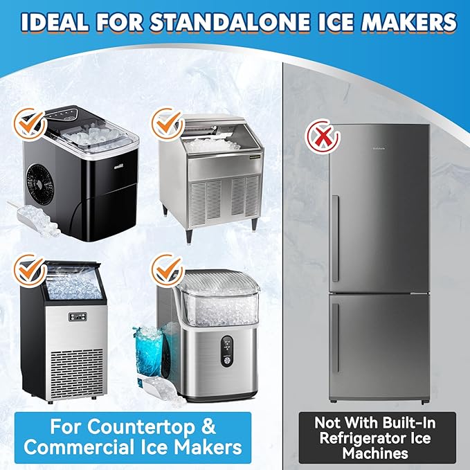 Ice Machine Cleaner Tablet, 36 Pack Ice Maker Cleaner for Crystal Clear Ice, Ice Machine Descaler Tablet for Most Countertop, Portable and Commercial Ice Machine,Remove Hard Water and Mineral Buildup