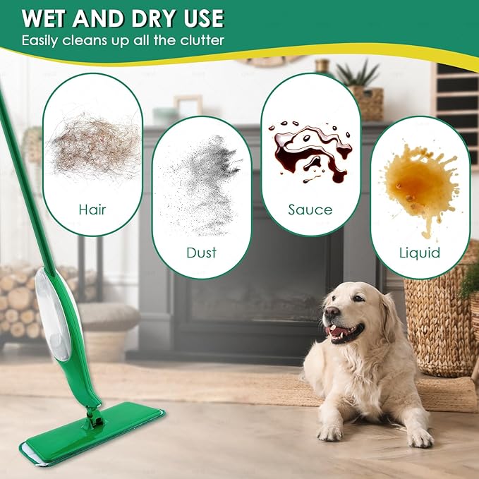 4 Pack Mop Refills Compatible for Libman Freedom Spray Mop Replacement Head - Machine Washable Microfiber Heads, Cleaning Multi-Surface Floors and Walls (Mop not Included)