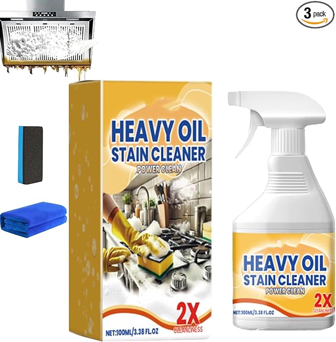 Heavy Duty Degreaser Cleaner Spray,Clean Up Kitchen Oil Stains, All Purpose Kitchen Heavy Oil Cleaning Agent, Powerful Clean Kit-chen Oi l Stains Spray, Enemy Foaming Cleaner (1, 1)