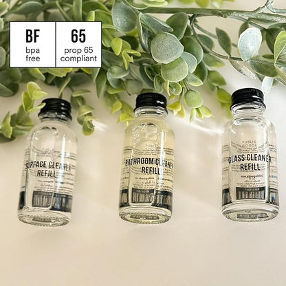 Public Goods Multi Surface Cleaner Refill | All Purpose Cleaner Refill for Floors, Tile, Countertops | Multi Purpose | Cruelty Free | Scented with Jasmine Essential Oils | 3 Pack - 24 Oz Diluted