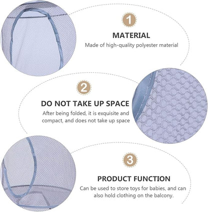 Unomor Hangable Mesh Baskets Laundry Dryer Home Organizer Toy Organizer Folding Storage