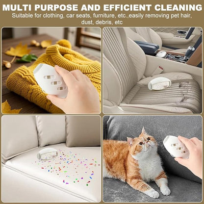 2 Pcs Reusable Lint Roller for Pet Hair, Portable Mini Lint Roller for Clothes, Washable Gel Lints Remover Tool Extra Sticky Cleaner for Clothes Sofas Hair Debris Dust (Color:White)