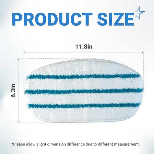 BlueStars 6-Pack Replacement Steam Mop Pads - Compatible for PurSteam ThermaPro 10-in-1 Steam Mop – Washable and Reusable Replacement Pads, Microfiber Pads for ThermaPro 211 10-in-1 Steam Mop Cleaners
