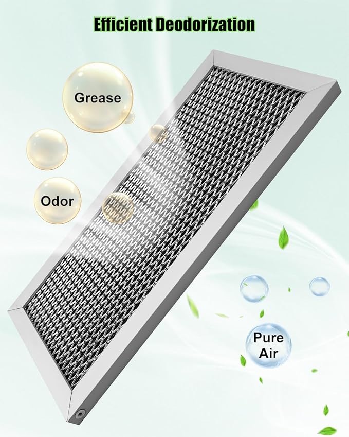 3 Pcs Microwave Charcoal and Grease Filter Fit for Samsung ME18H704SFS/AA ME18H704SFS/AC ME18H704SFW/AA ME18H704SFW/AC