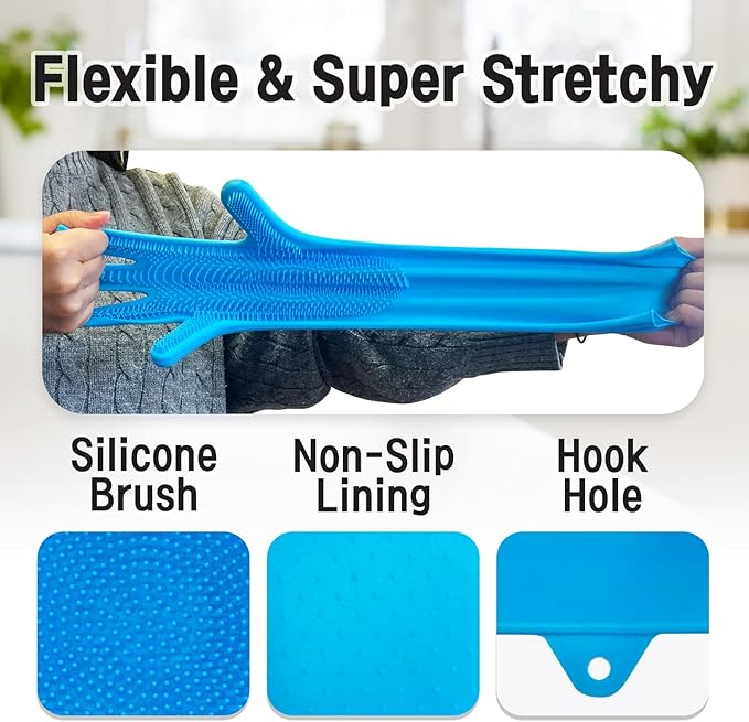 Silicone Magic Gloves : Ultimate Cleaning Gloves for Dishwashing, Kitchen, Pet, and Car