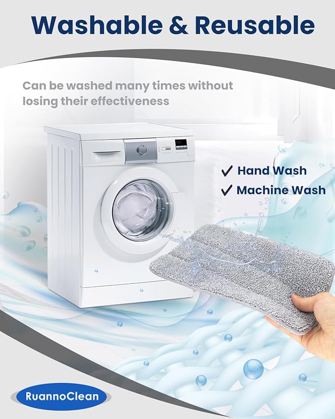Steam Mop Pads Compatible with Seyola/FEPPO and Others Steam Cleaner for Home, Washable and Reusable Replacement Mop Pads for Floor Cleaning -6 Pack
