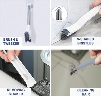 Cleaning Brush Kit, Flexible Drain Cleaning Brush, Drain Hair Removal Tool, Cleaner Brush for Bathroom, Toilet Rim, Sewer Drain, Tile Grout, Sink, Crevice, Pipe