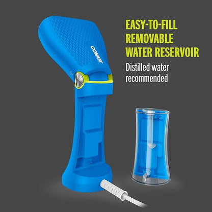 Conair Handheld Garment Steamer for Clothes - Power Steam: Small Size, Big Power - Great for Home, Office, or Travel with Dual Voltage for Worldwide Use, Blue