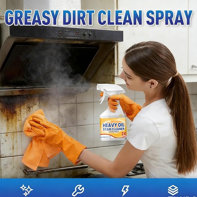 Kitchen Cabinet Cleaners and Polishers, 3.38 Oz All in One Cabinet Cleaner, Heavy Oil Cleaner Stain, For Stove,Oven,Dishwasher, Tiles (1Pcs)