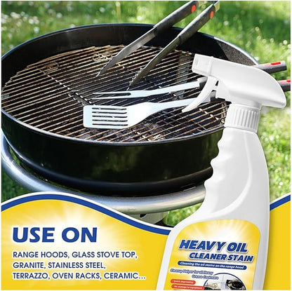Heavy Duty Kitchen Degreaser Spray, Powerful Grease Oil Cleaner Stain Remover for Ovens, Stovetops, Grills & Cookware (1PCS)