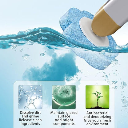 Disposable Toilet Brush, Toilet Cleaning System with Heads, Disposable Silicone Toilets Brush and Holder Set, Soft Sponge Bathroom Toilets Brush for Home, Easy to Grasp & Use (1 Brush+12 Heads, Grey)