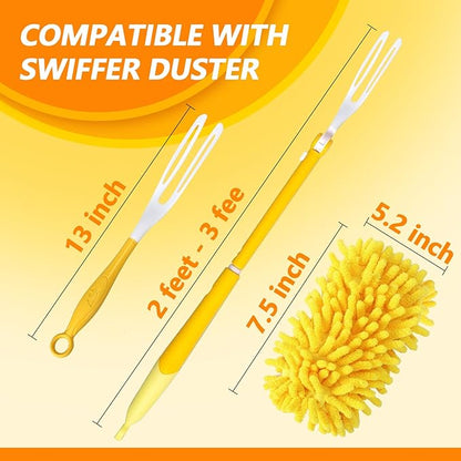 8 Pack Reusable Duster Refill Compatible with Swiffer Hand Duster - 360 Heavy Duty Dusters Refills - Microfiber Ceiling Fan Duster for Swiffer Dusters Extended Handle (Handle is Not Included)