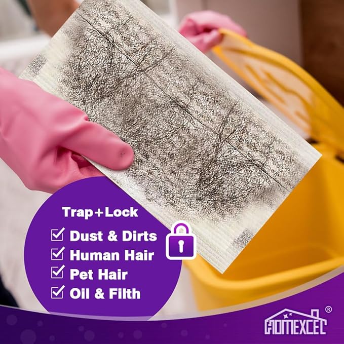 HOMEXCEL Multi-Layer Dry Floor Mop Pads Refills Compatible with Swiffer Wet Jet-All Purpose Multi Surface Floor Cleaner Spray Mop Pads Replacement for Hardwood Floor,16 Count