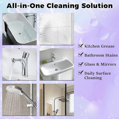KUNAL All-In-One Multi Purpose Cleaning System with Cleaning Tablets,Spray Oven Cleaner, Multi-Surface Cleaners Spray for Every Stain-Cleaner(1 Bottle+12Tablet)