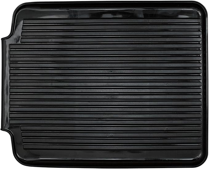 Better Houseware Drain Boards for Kitchen Counter 19.6 x 15.6 x 1.5 Black Dish Drainer Mat Shields Countertops from Water Damage