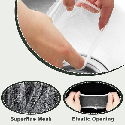 300 PCS Kitchen Sink Strainer Mesh Bag, Small Disposable Mesh Sink Strainer Bags, Fit All Drain Sinks for Kitchen, Bath, Tub, Anti-Clogging
