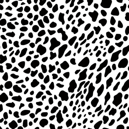 Vinjiasin Black and White Dalmatian Peel and Stick Wallpaper – Modern Spot Print Removable Wallpaper for Bedroom, Nursery, Bathroom & Accent Walls, Self Adhesive Waterproof Wall Decor,17"x120"