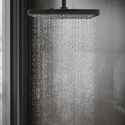 Hibbent cUPC Certified 5 Spray Modes Shower Head, 13'' High Pressure Large Rainfall Shower Head, High Flow Waterfall Bathroom Fixed Showerheads, Adjustable Swivel Ball Joint, Oil Rubbed Bronze