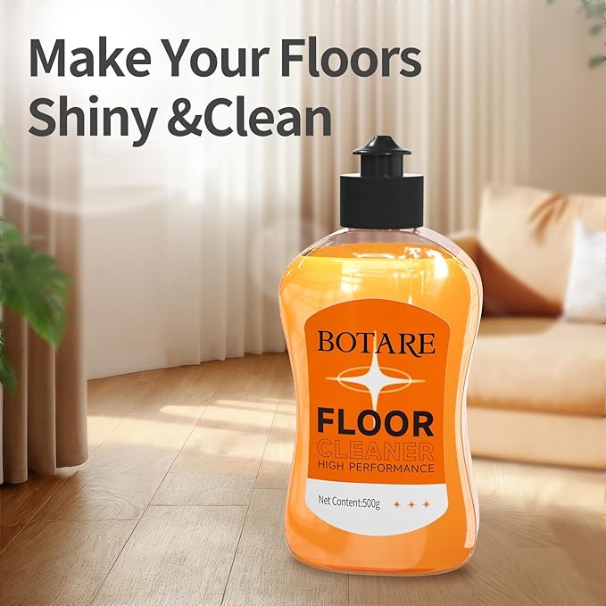 Floor Cleaner For Mopping, Cleaning Supplies For Wood Tile Laminate Hardwood Floor Solution Liquid, Orange (1, 17.6 Fl Oz Per Bottle)