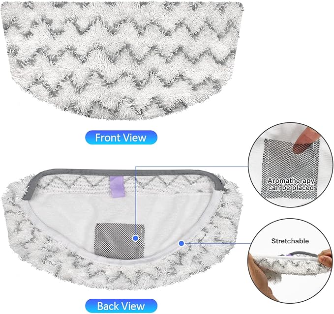 Steam Mop Replacement Pads Compatible with Bissell Powerfresh Steam Mop Pads for Bissell 1940 1806 1544 1440 2075 2685 Series Mops Resuable Floor Steamer Mop Pad Refills for Dry & Wet Cleaning, 8 Pack