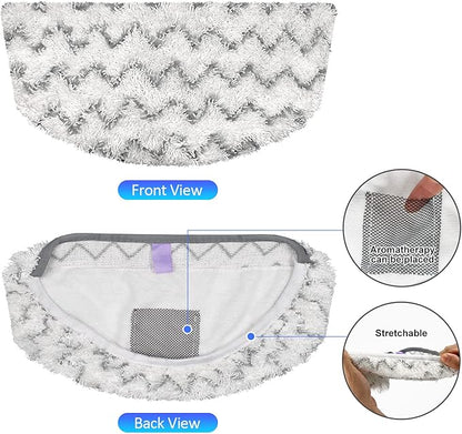 Steam Mop Replacement Pads Compatible with Bissell Powerfresh Steam Mop Pads for Bissell 1940 1806 1544 1440 2075 2685 Series Mops Resuable Floor Steamer Mop Pad Refills for Dry & Wet Cleaning, 8 Pack